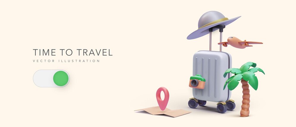 time-travel-concept-poster-realistic-style-with-suitcase-palm-tree-hat-camera-airplane-map-vector-illustration_548887-260